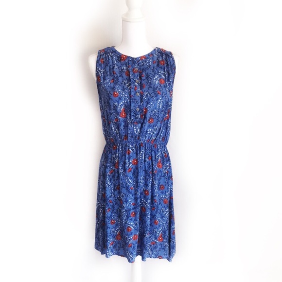LOFT Dresses & Skirts - LOFT SUMMER BLUE FLORAL DRESS